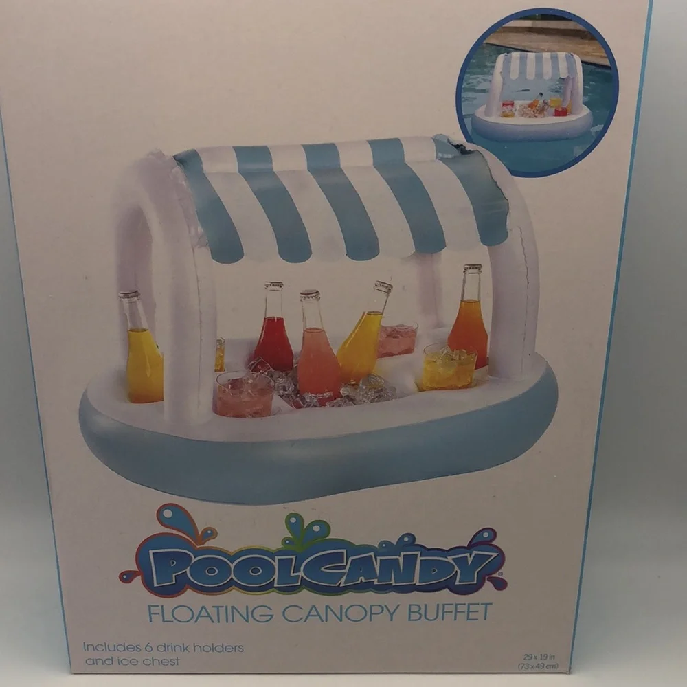 Floating Pool Buffet Bar Inflatable Canopy Drink Snack Holder‎ Party Float